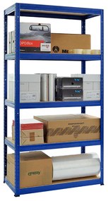 Метален стелаж STAR 180x90x40 см, до 175 кг на рафт - син