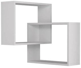 Бял ъглов стенен рафт Ring - Homitis