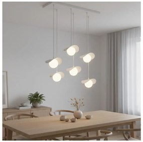 Полилей на кабел RITUAL 6xG9/8W/230V бял