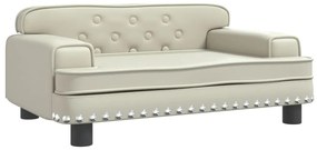 3196301 vidaXL Детски диван кремав 70x45x30 см изкуствена кожа