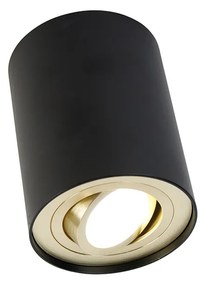 Интелигентен таванен прожектор черен със злато с Wi-Fi GU10 - Rondoo Up