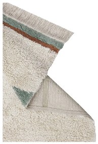 Син и кремав ръчно изработен памучен килим подходящ за пране 90x130 cm Lanes Vintage Blue – Lorena Canals