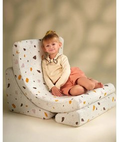 Бял детски стол от букле и шенил Terrazzo Moon – Wigiwama