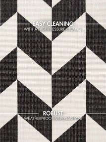 Черен/кремав килим за открито и закрито 160x230 cm Haringey Terrick – Ted Baker