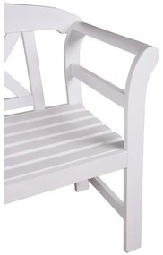 Бяла дървена градинска пейка Vancouver - Garden Pleasure