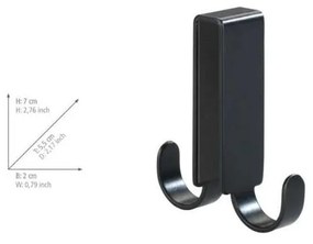 Черен висящ самоносещ метален комплект аксесоари за баня Classic - Wenko