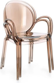 Светлокафяв пластмасов градински стол Camilla – Bizzotto