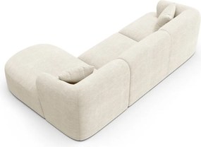 Бежов ъглов диван от рипсено кадифе (десен ъгъл) Campi – Cosmopolitan Design