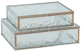 Сет кутии за съхранение на бижута atmosphera Ania, 2бр, Стъкло