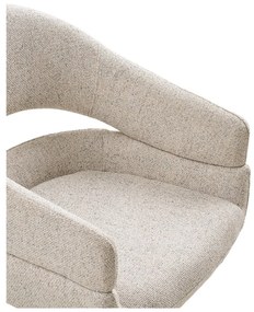 Кремави тапицирани трапезни столове в комплект с подлакътници 2 бр. Dover – House Nordic