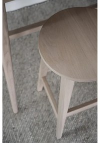 Бар стол от масивен дъб в естествен цвят (височина на седалката 65 cm) Austin – Rowico