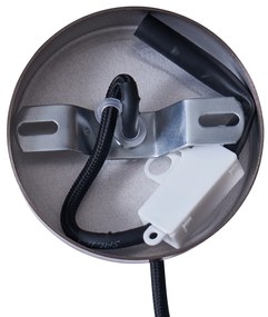 Скандинавска висяща лампа тъмен бронз със златист интериор - Loes