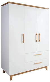 Бял детски гардероб от дъб 135x200 cm Finn - Roba
