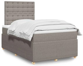 3294341 vidaXL Боксспринг легло с матрак, таупе, 120x200 см, плат