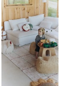 Кремав ръчно изработен памучен килим подходящ за пране 90x130 cm Color Lines – Lorena Canals