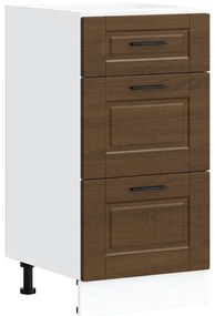 854227 vidaXL Кухненски шкаф Porto, кафяв дъб, инженерна дървесина
