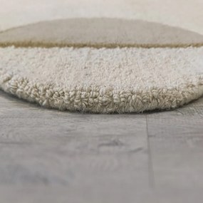 Сиво-бежов ръчно изработен вълнен килим 160x230 cm Mia Scallop Frame – Flair Rugs