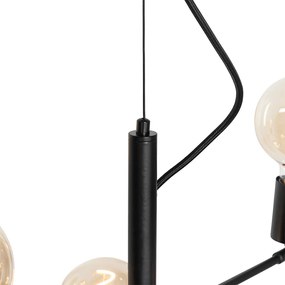 Модерна висяща лампа черна 8-светлина - Osprey