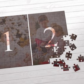 Картонен пъзел А4 с две снимки – Колаж