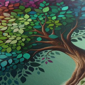 Картина на платно – Цветно дърво на живота върху платно