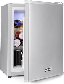 Klarstein Happy Hour 33, минибар, 33 л, 5 - 15 °C, енергиен клас G, тих, 25 dB, LED осветление, сребрист