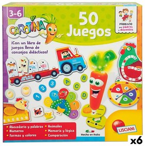 Образователна Игра Lisciani Carotina Baby 50 Juegos Електронно 4,5 x 14,5 x 3,5 cm (6 броя)