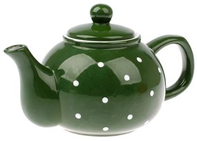 Зелен керамичен чайник Dots, 1 л - Dakls