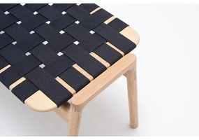 Пейка в черен/естествен цвят Klupa - Gazzda