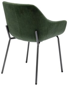 Комплект от 2 зелени кадифени стола с подлакътници Avignon - Kare Design