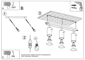 Кремав прожектор 6x45 cm Etna – Sollux