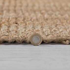 Ръчно изработена ютена пътека в естествен цвят 60x300 cm Jute Boucle – Flair Rugs