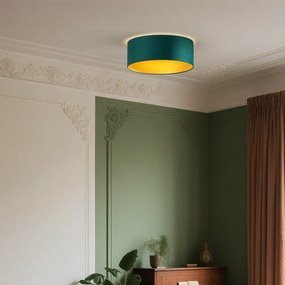 Модерна таванна лампа зелен кадифе 40 см вкл. LED 3-степенно димиране - Sue