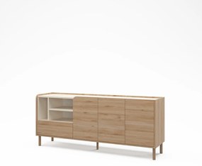 Скрин от дъбов декор в естествен цвят 180x75,5x44 cm Monza – Marckeric