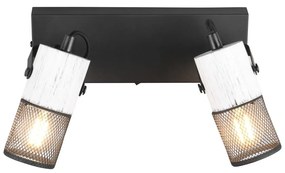 Черно-бяла стенна лампа ø 9 cm Tosh - Trio