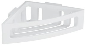 Бял ъглов самоносещ пластмасов рафт за баня Bralia - Wenko