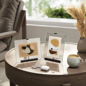 Черна стъклена стояща рамка 16x20 cm Flute – Umbra