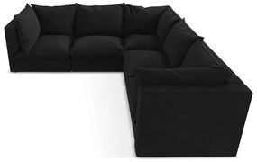 Черен ъглов диван Manao – Makamii