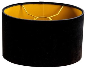 Кадифена абажура черна овална 25/16/15