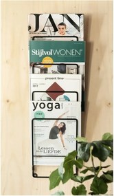 Черна стойка за списания - PT LIVING