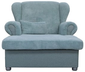 Сиво-син шезлонг от рипсено кадифе Lord – Ropez