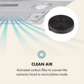 Klarstein Филтри с активен въглен за абсорбатори 2 филтъра за режим на рециркулация Ø18,5 см