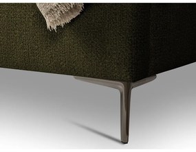 Тъмнозелено двойно тапицирано легло с включена подматрачна рамка 180x200 cm Makana – Makamii