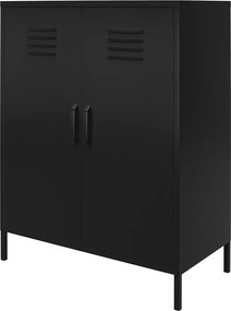 Черно метално шкафче 40x102x80 cm Mission District – Støraa