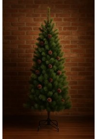 Изкуствена елха с шишарки Everlands Norwich Pine, 150 см, 446 клони, Метална стойка, Зелен