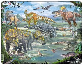 Larsen - Пъзел:  Детски – "Динозаври" - 65 части, голям