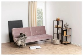 Черна/естествена библиотека от декор от дъб 37x83 cm Seaford – Actona