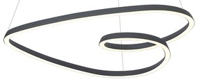 Скандинавска висяща лампа черна 72 см вкл. LED димируема в 3 стъпки - Circuit
