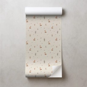 Самозалепващ тапет – Горски лисици и дървета