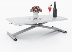 Разтегателна маса с повдигащ механизъм ХАВАНА - МДФ мат бяло 8685