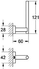 Държач за резервна хартия Grohe New Cube